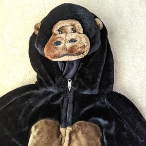 Warm Plush Gorilla Costume Kids Size 7/8 Halloween
